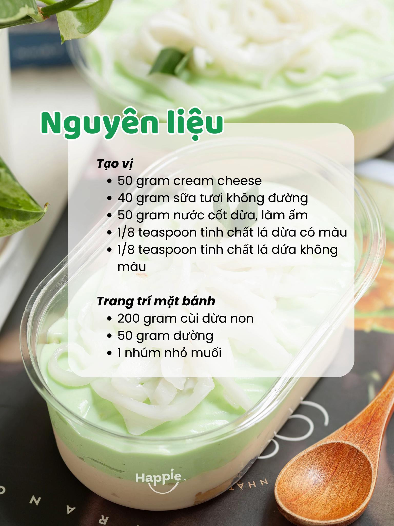 Công thức làm bánh kem dừa mát lạnh