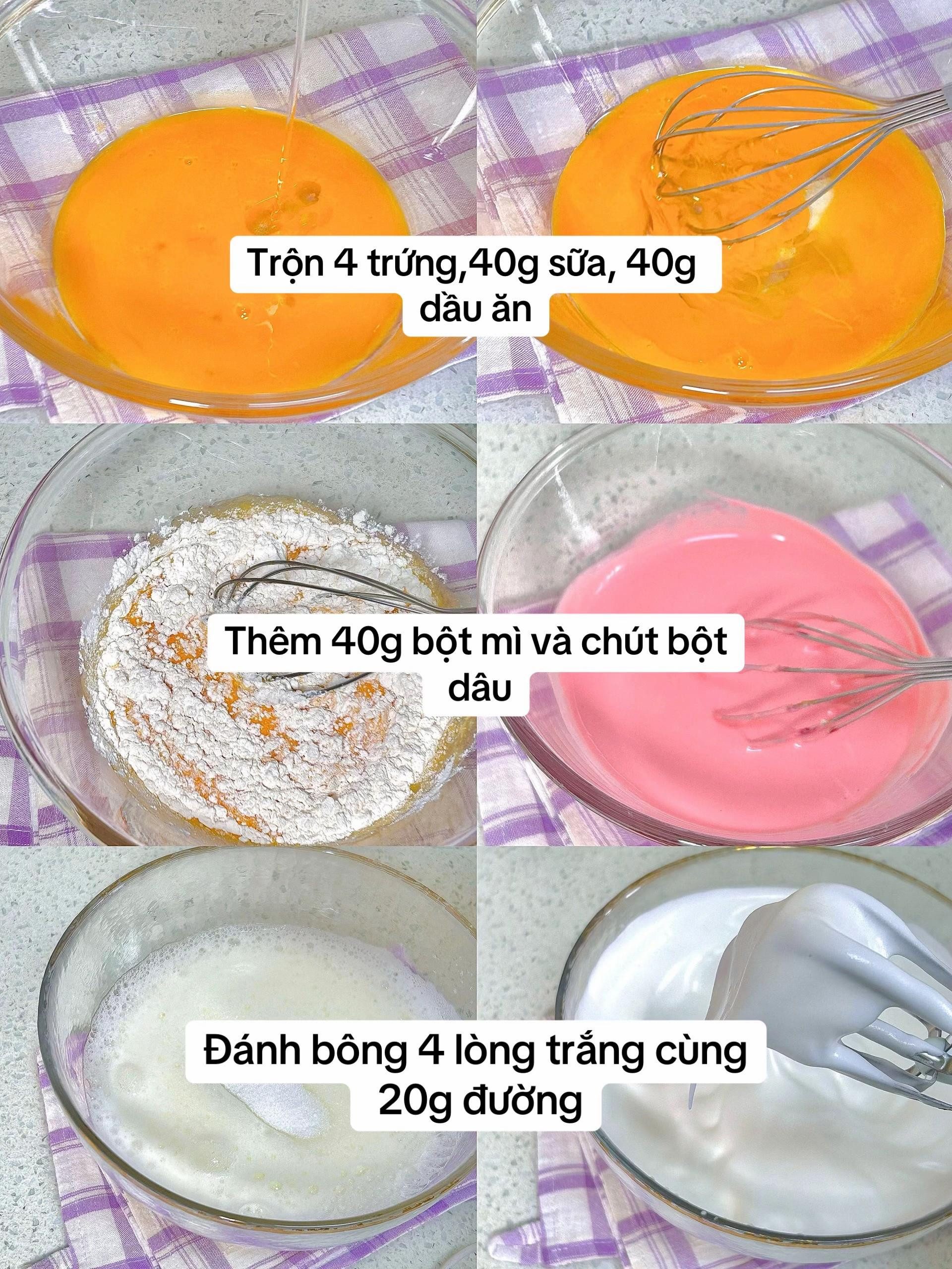 Công thức làm bánh kem hoa anh đào