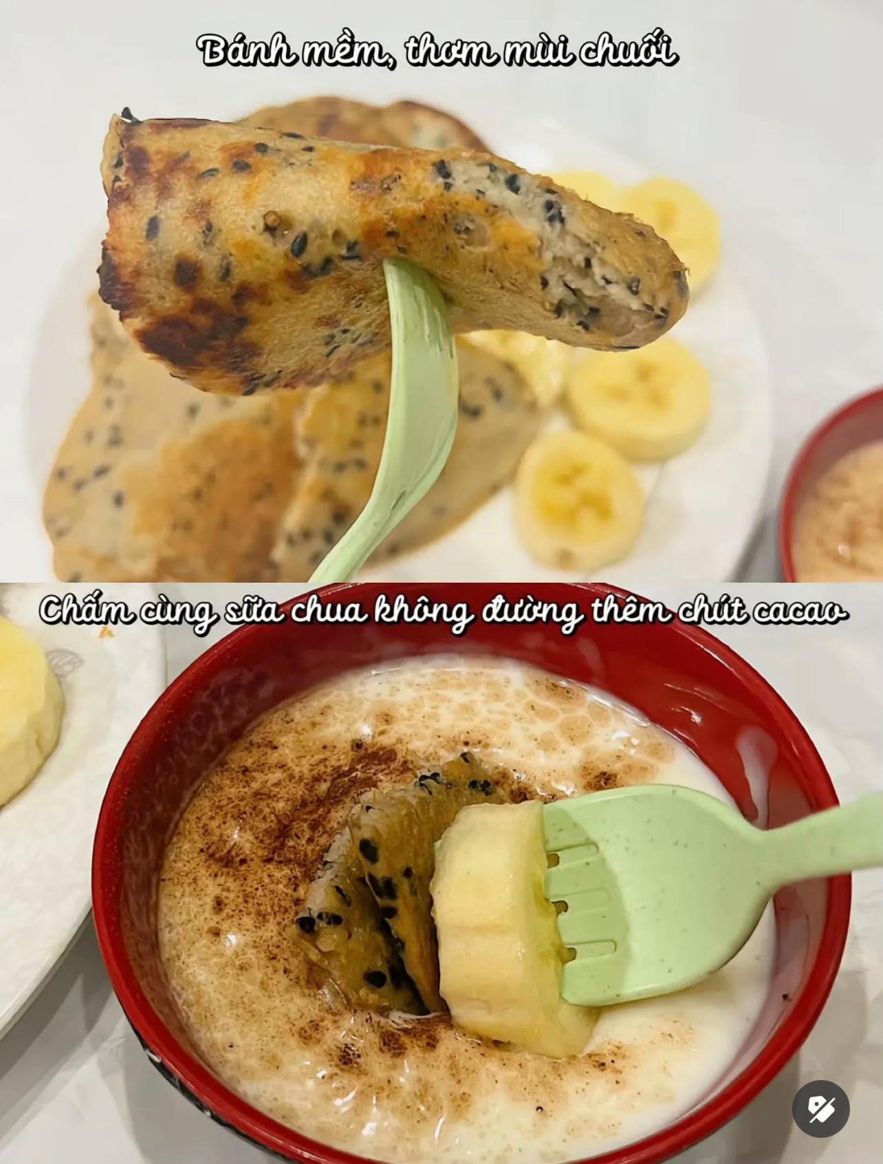 công thức làm bánh mini crepe banana