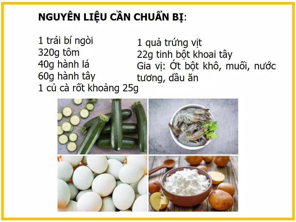 cống thức làm bí ngòi cuộn tôm