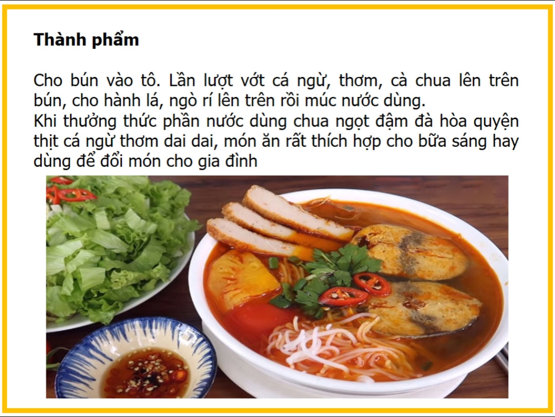 Công thức làm bún cá ngừ