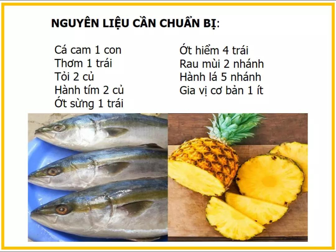 Công thức làm cá cam kho thơm