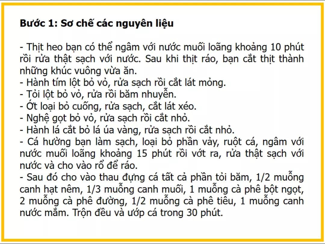 Công thức làm cá hường kho