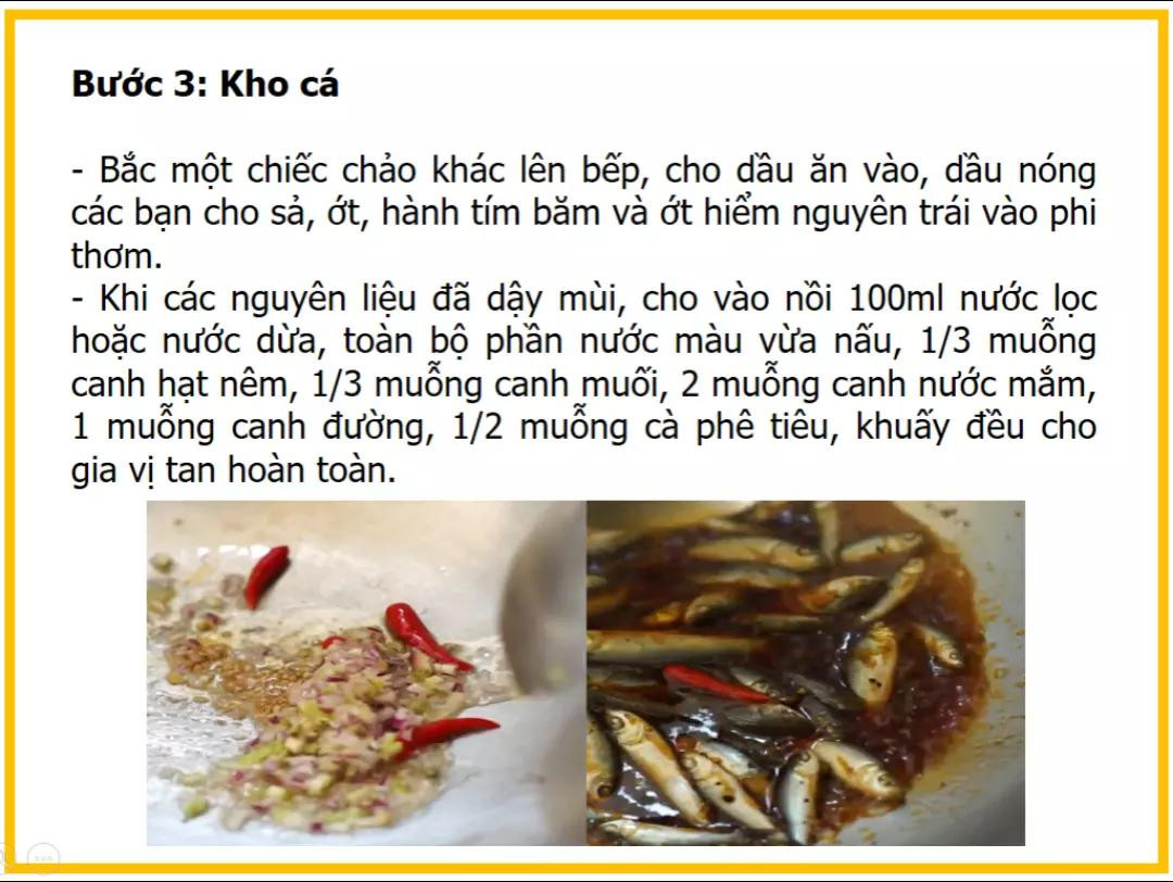 công thức làm cá linh kho tiêu