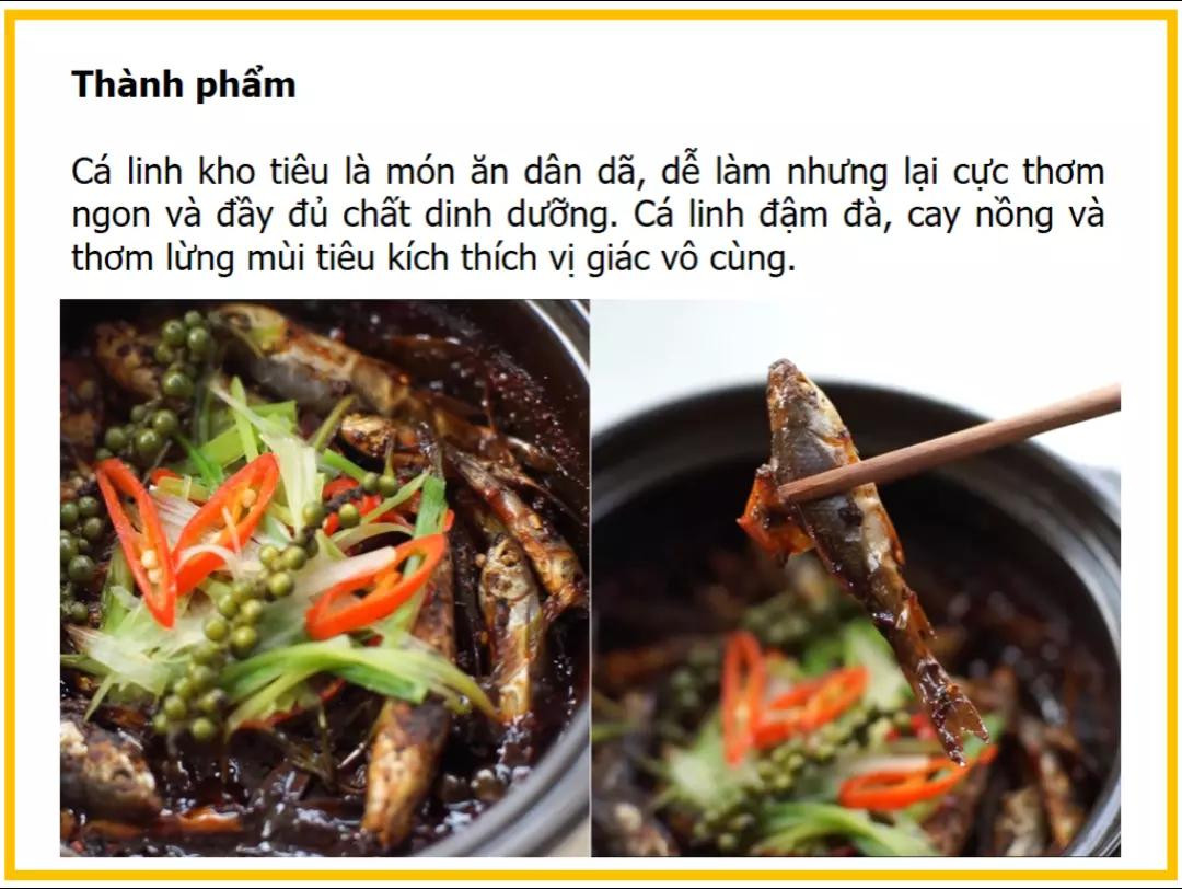 công thức làm cá linh kho tiêu