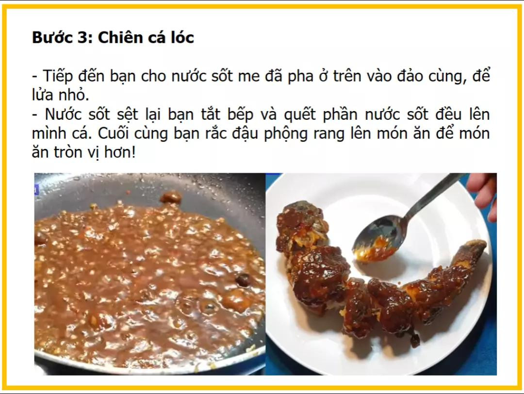 Công thức làm các lóc quay me