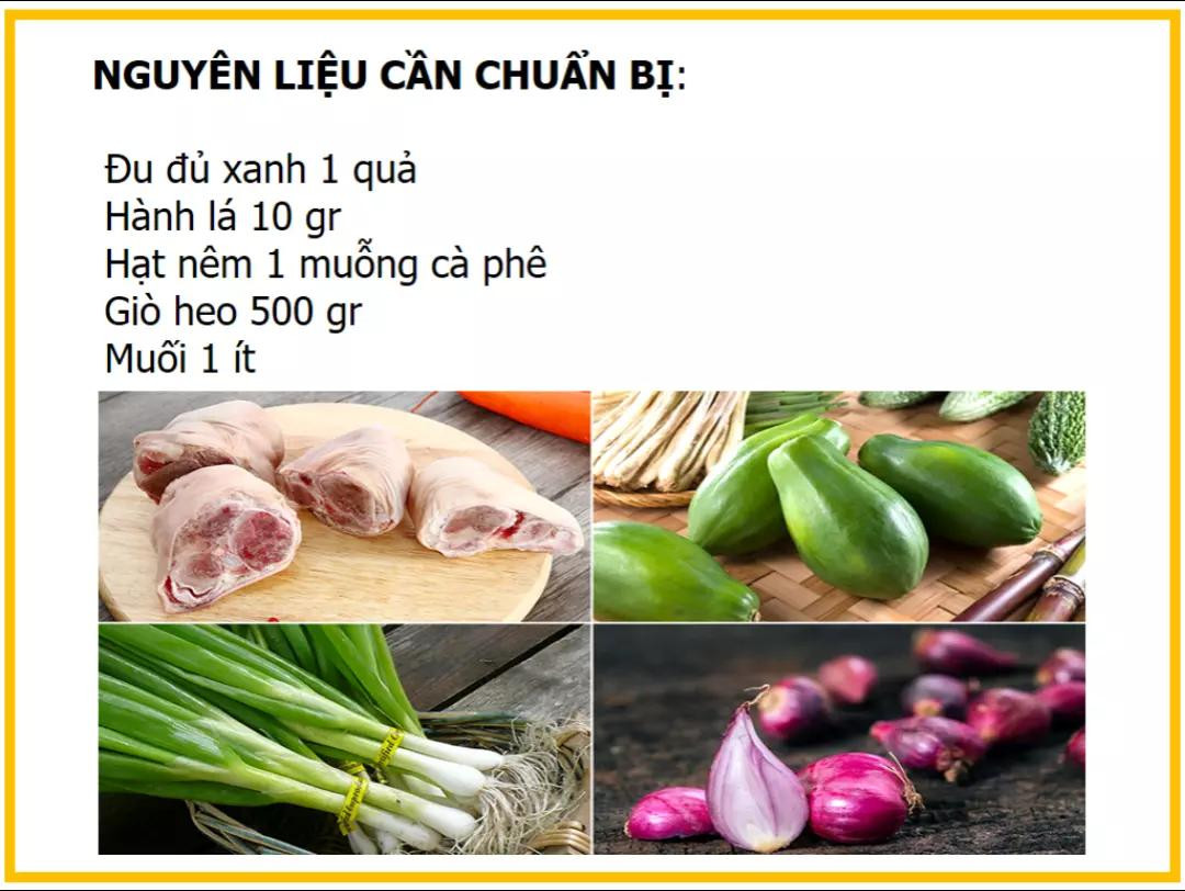 Công thức làm canh đu đủ hầm giò heo