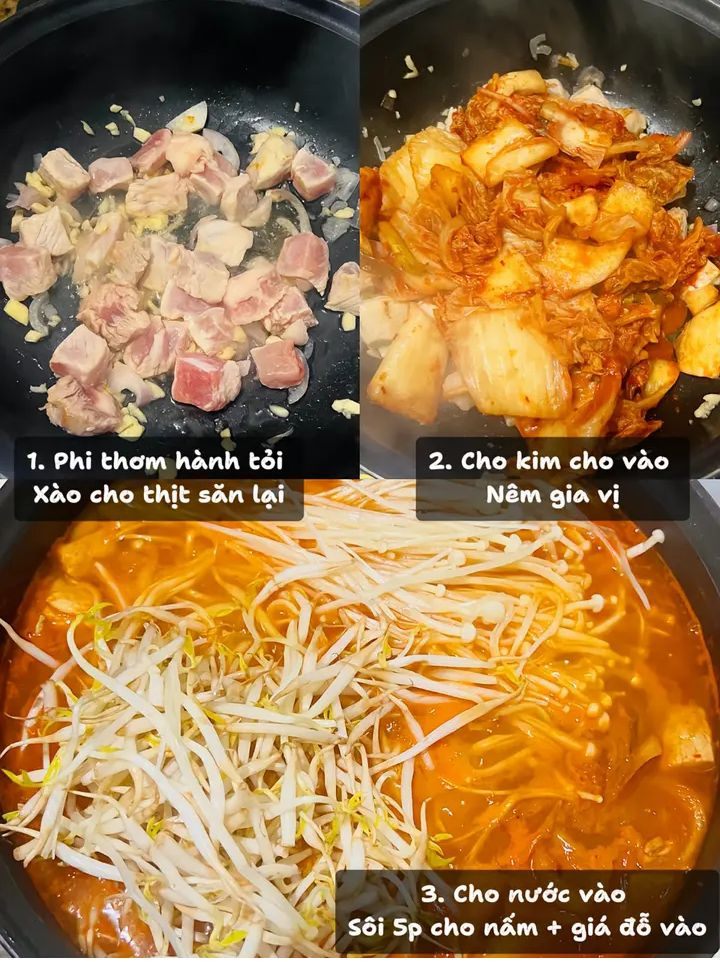 Công thức làm canh kim chi