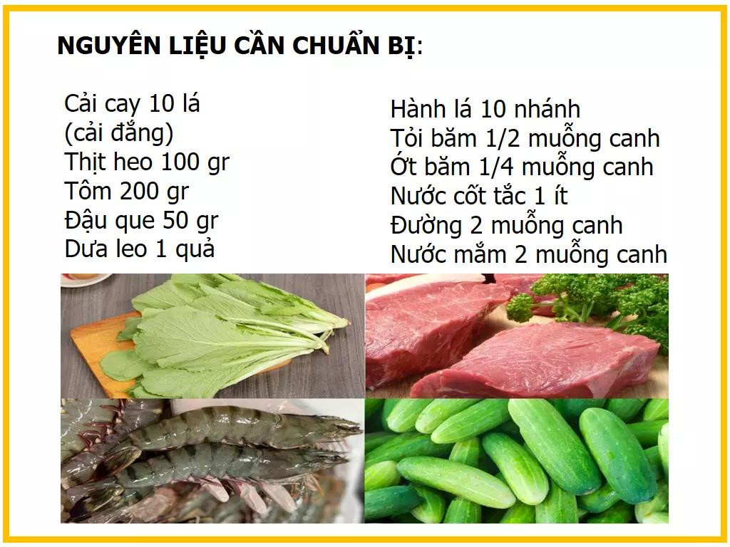 công thức làm cảnh xanh cuộn tôm thịt