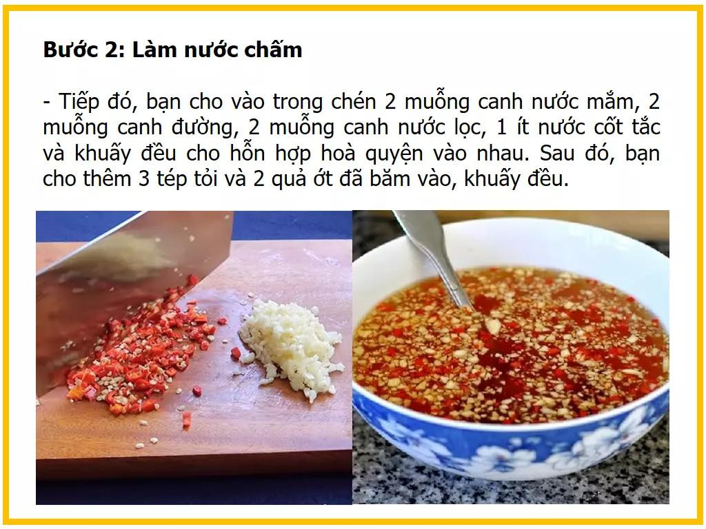 công thức làm cảnh xanh cuộn tôm thịt