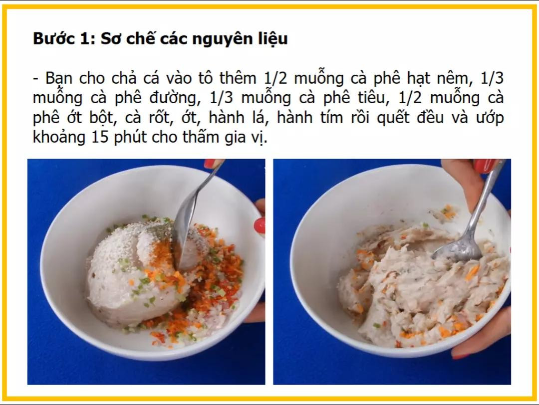 Công thức làm chả cá bọc trứng lòng đào