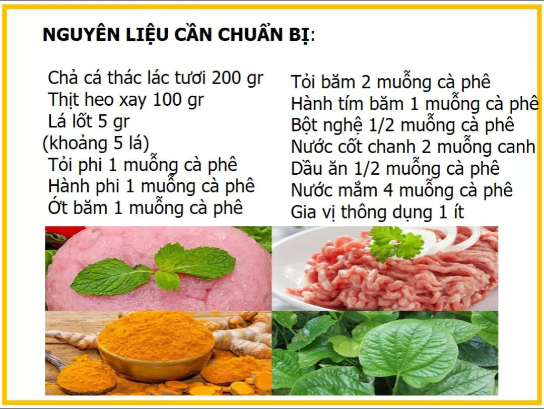 Công thức làm chả cá nướng nghệ