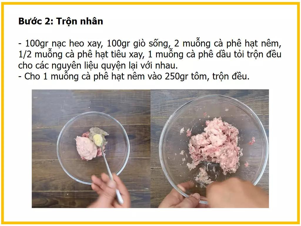 công thức làm đậu hũ ky cuộn tôm thịt