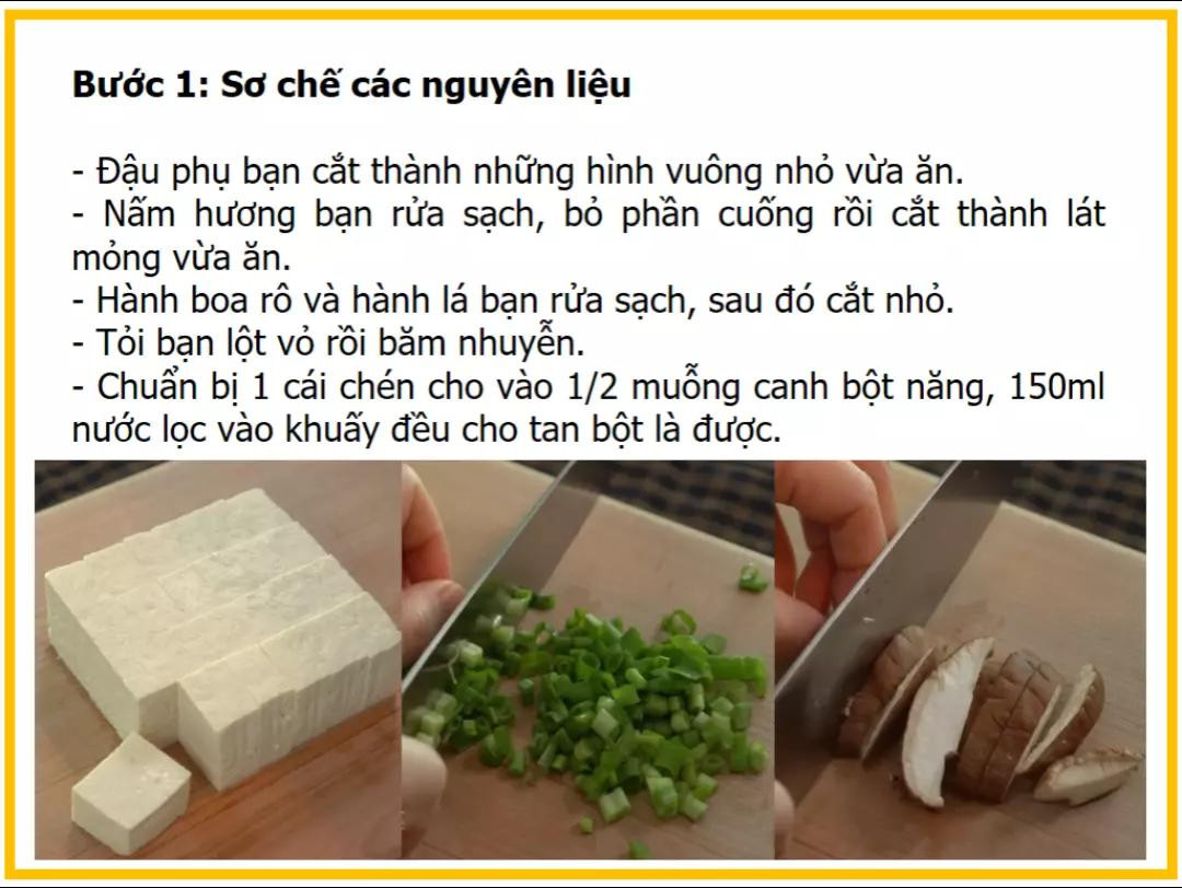 Công thức làm đậu phụ xào thịt trứng