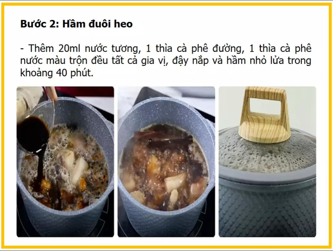 công thức làm đuôi heo hầm bia