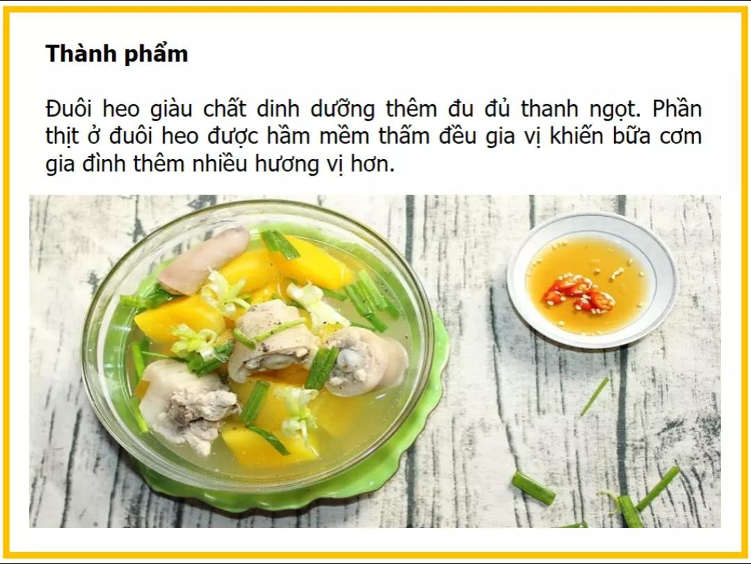 Công thức làm đuôi heo hầm đu đủ