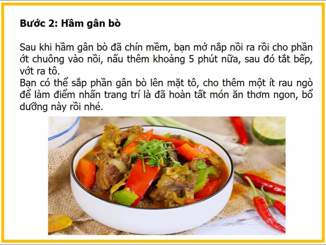 Công thức làm gân bò hầm cà ri