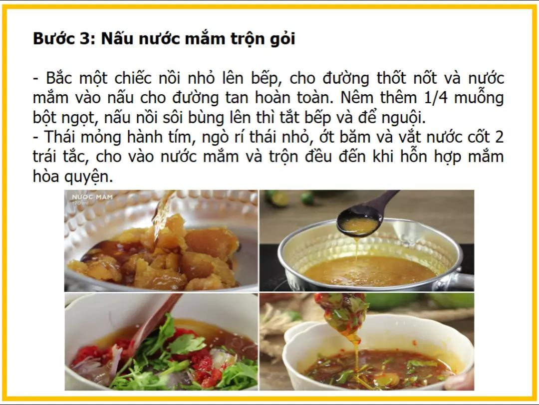 công thức làm gỏi xoài chả cá trê tắm mắm thái