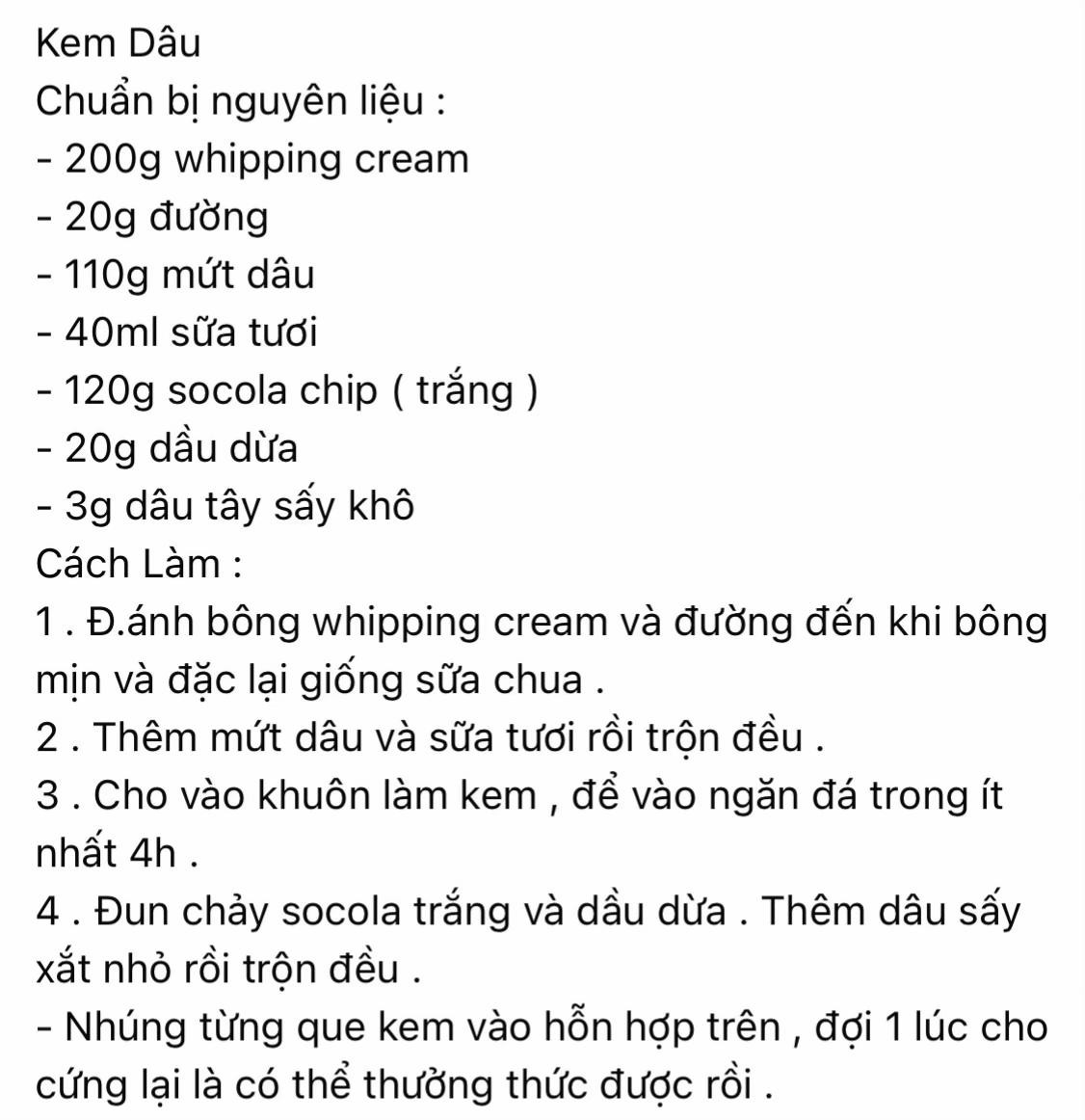 công thức làm kem dâu mát lạnh mùa hè.