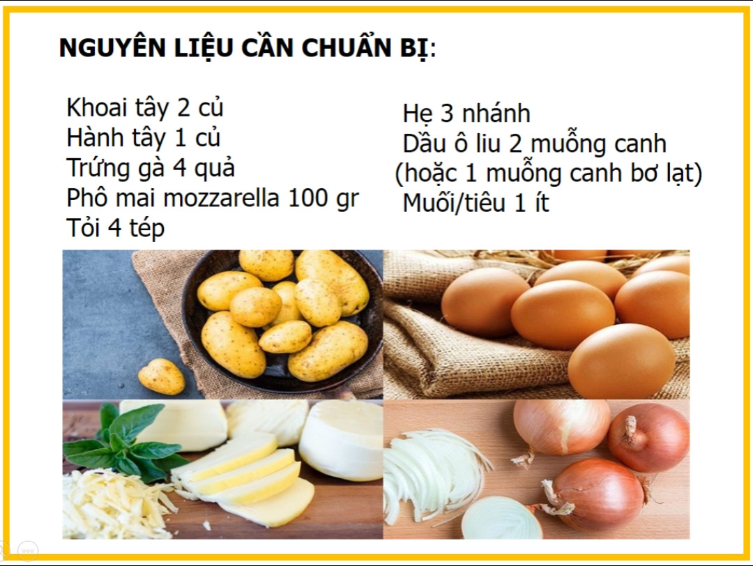 Công thức làm khoai tây nướng trứng