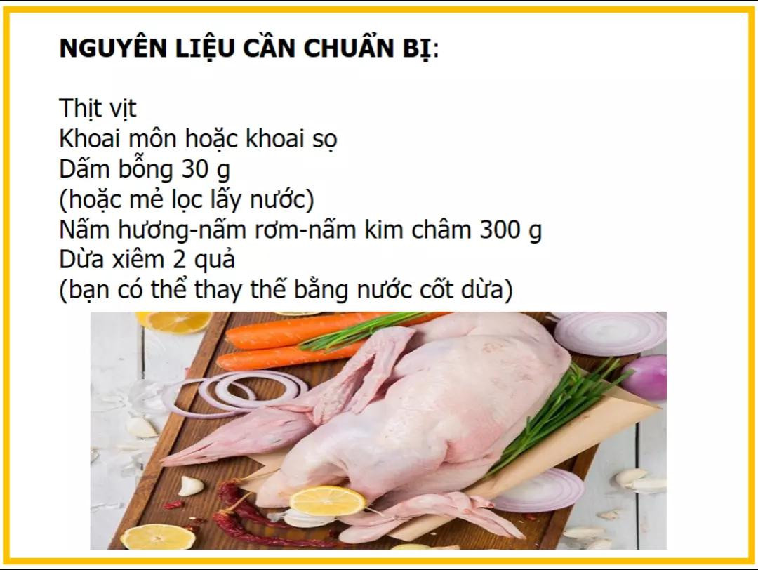 Công thức làm lẩu vịt nước dừa.