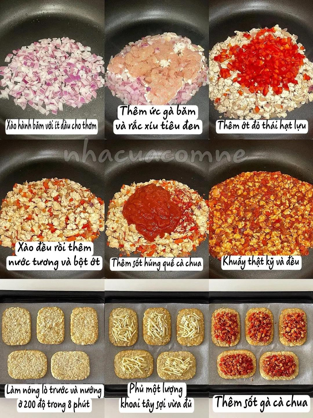 công thức làm món pizza khoai tây nghiền