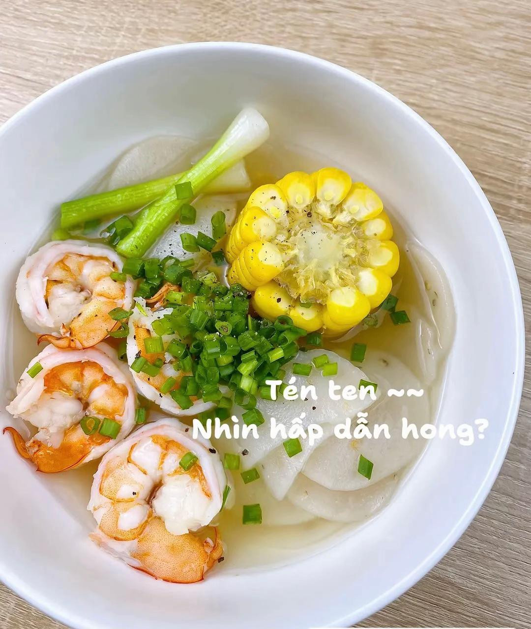 công thức làm món súp bánh phồng tôm