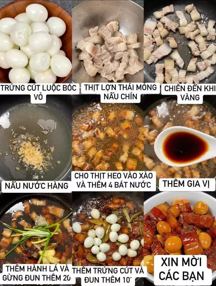 công thức làm món thịt kho tàu