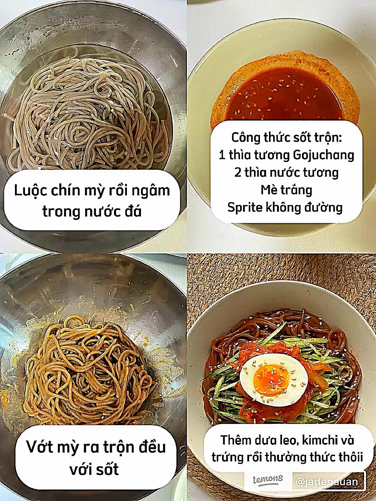 Công thức làm mỳ lạnh trộn