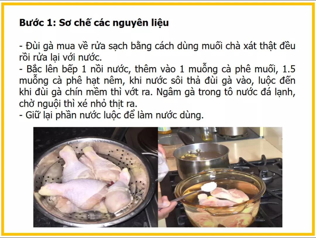 Công thức làm nui gà xé rau củ