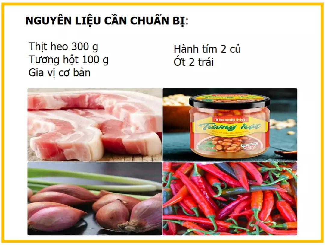 Công thức làm thị kho tượng hột