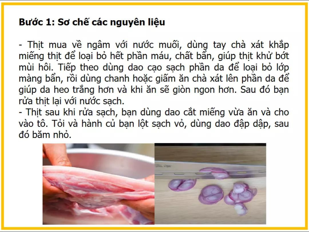 Công thức làm thị kho tượng hột