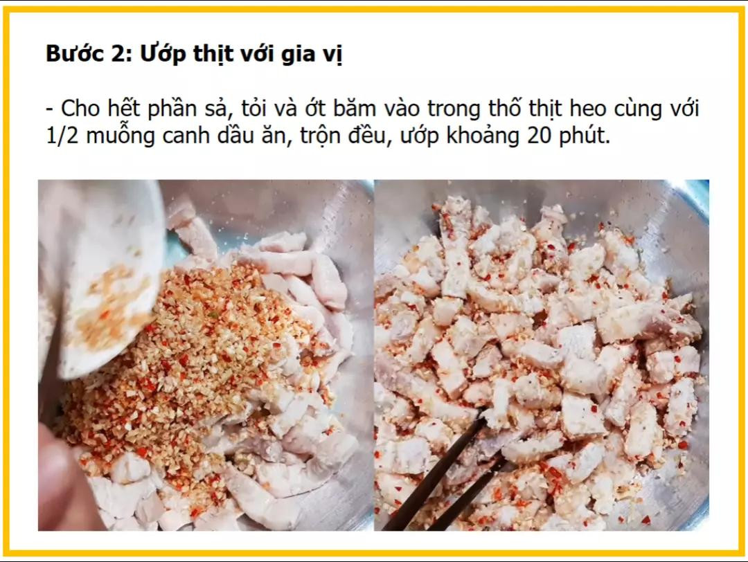 Công thức làm thịt heo kho sả