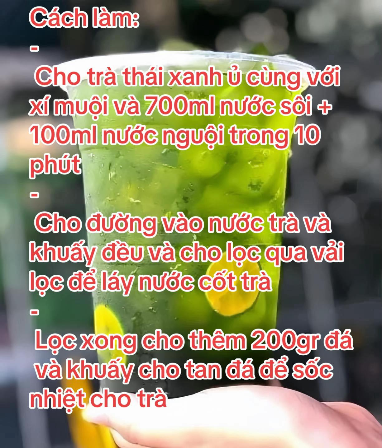 CÔNG THỨC LÀM TRÀ TẮC/ CHANH THÁI XANH THƠM NGON TẠI NHÀ