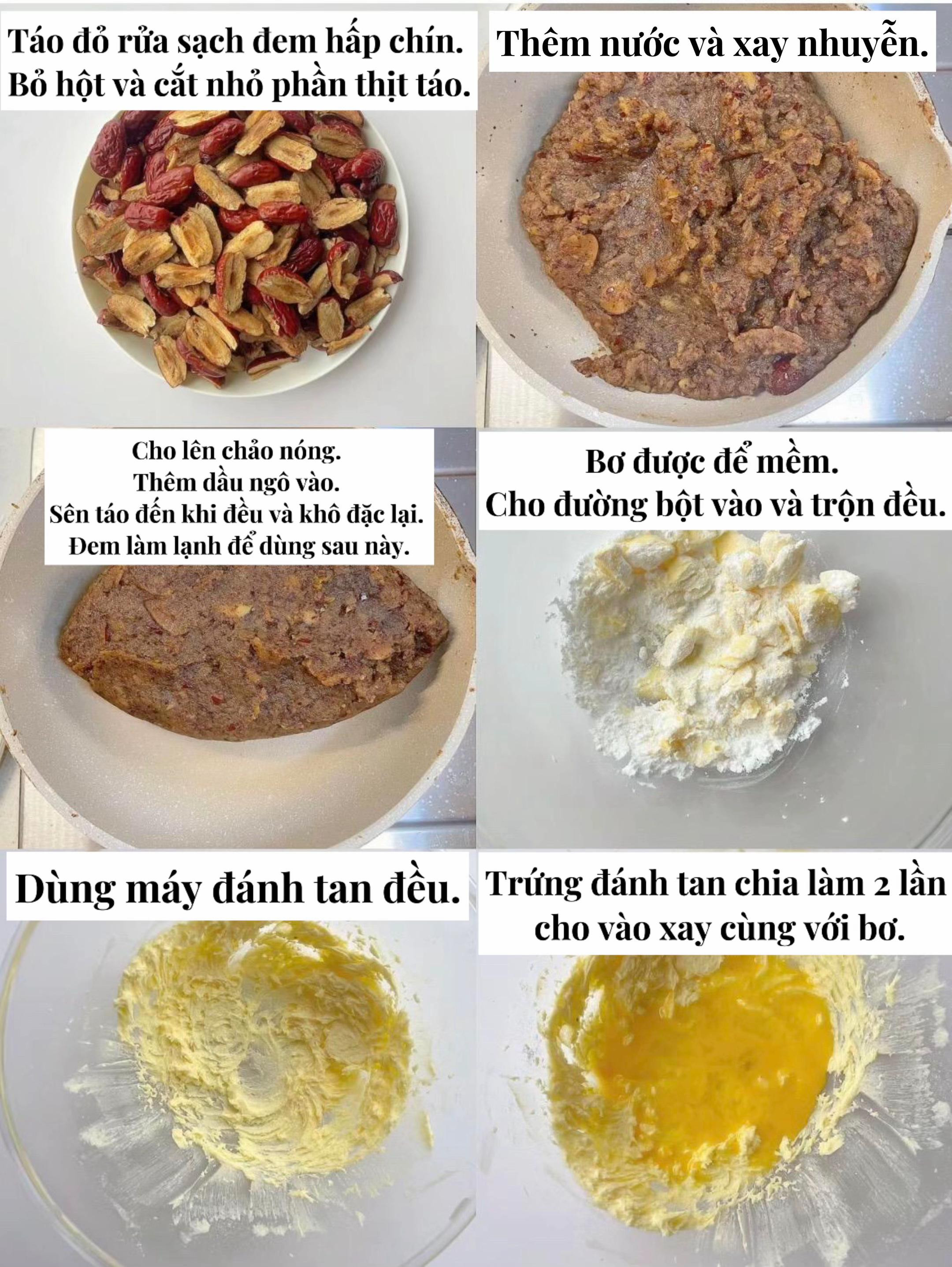 công thức món Bánh cuộn táo đỏ