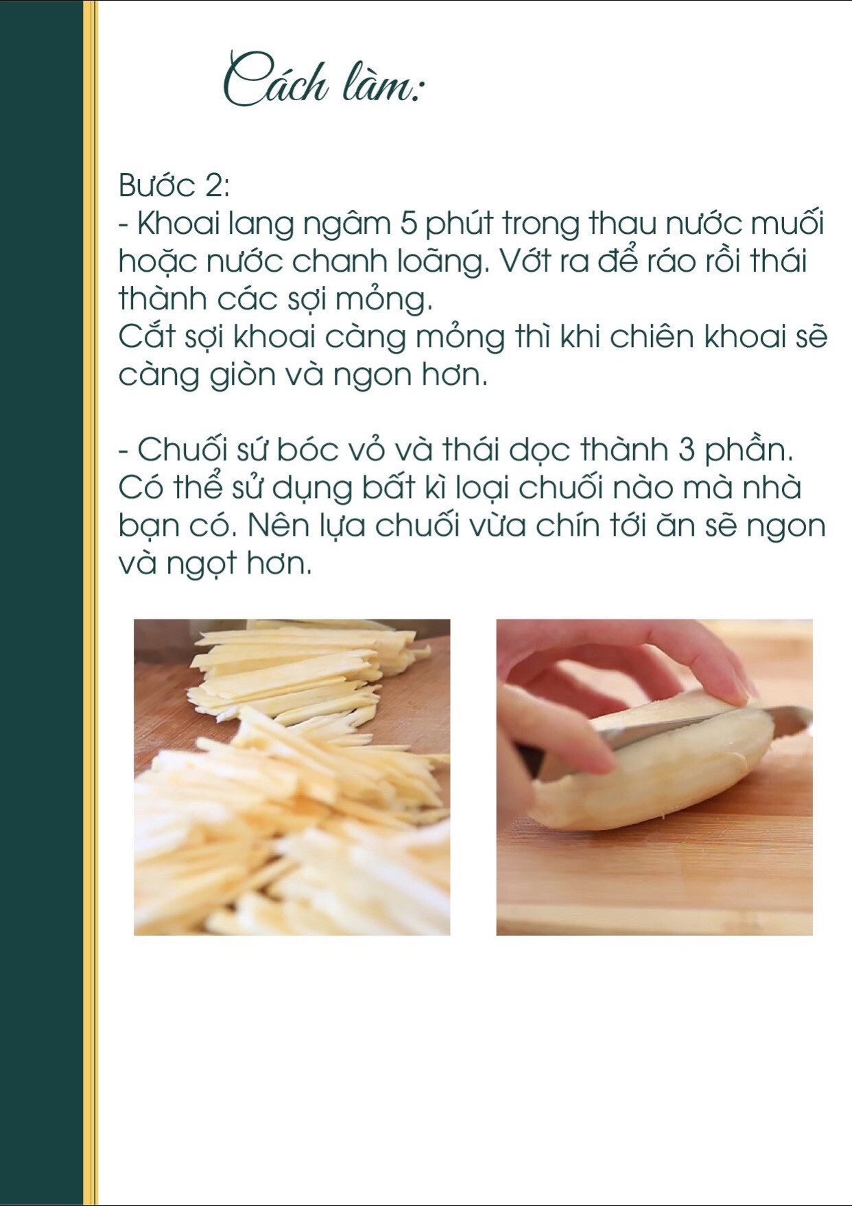 công thức nấu ăn chay món: bánh chuối khoai chiên giòn