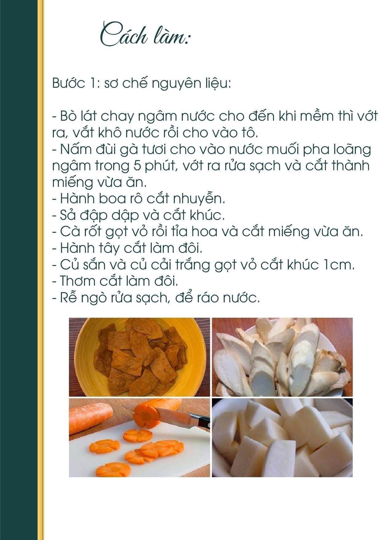 Công thức nấu ăn chay món: bò kho chay