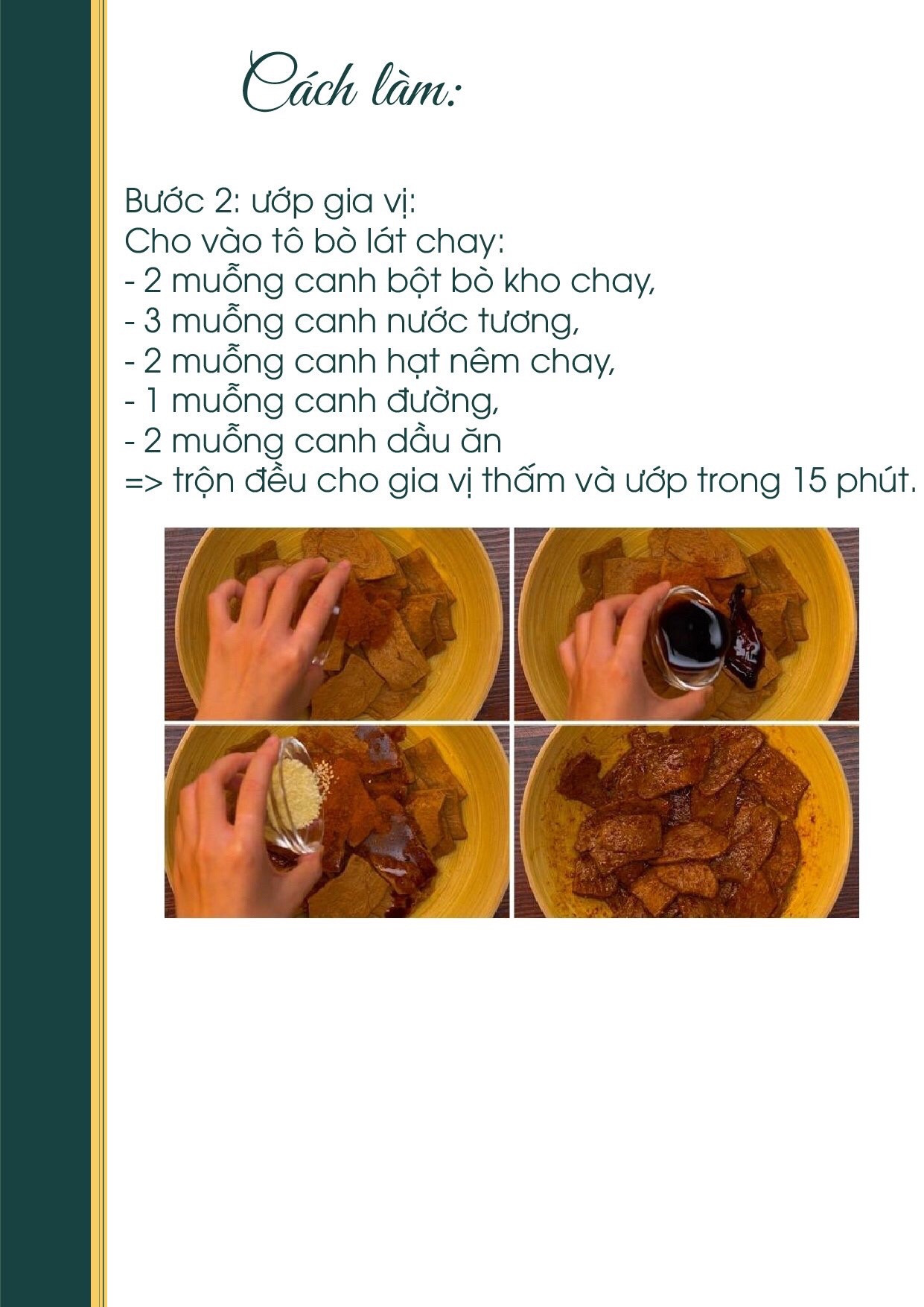 Công thức nấu ăn chay món: bò kho chay