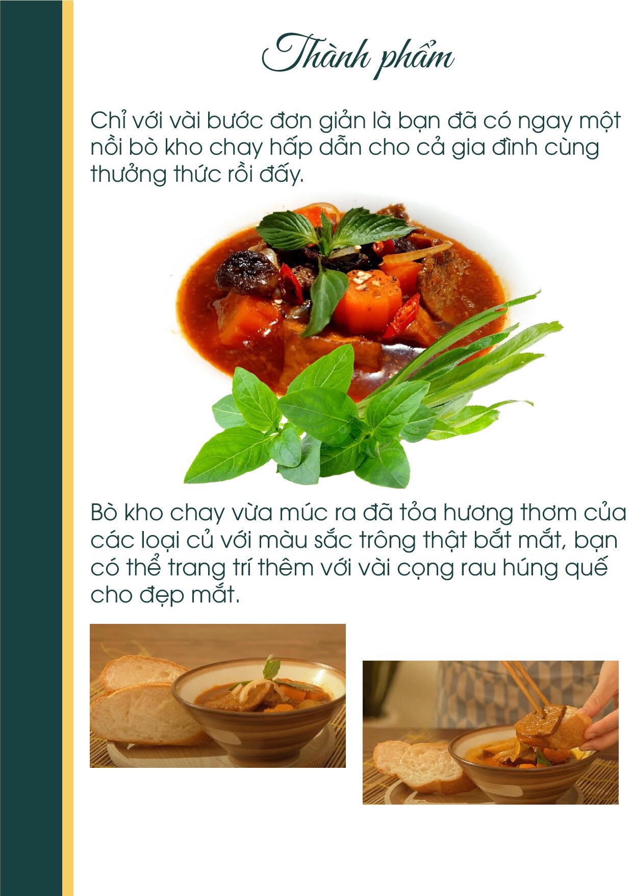 Công thức nấu ăn chay món: bò kho chay