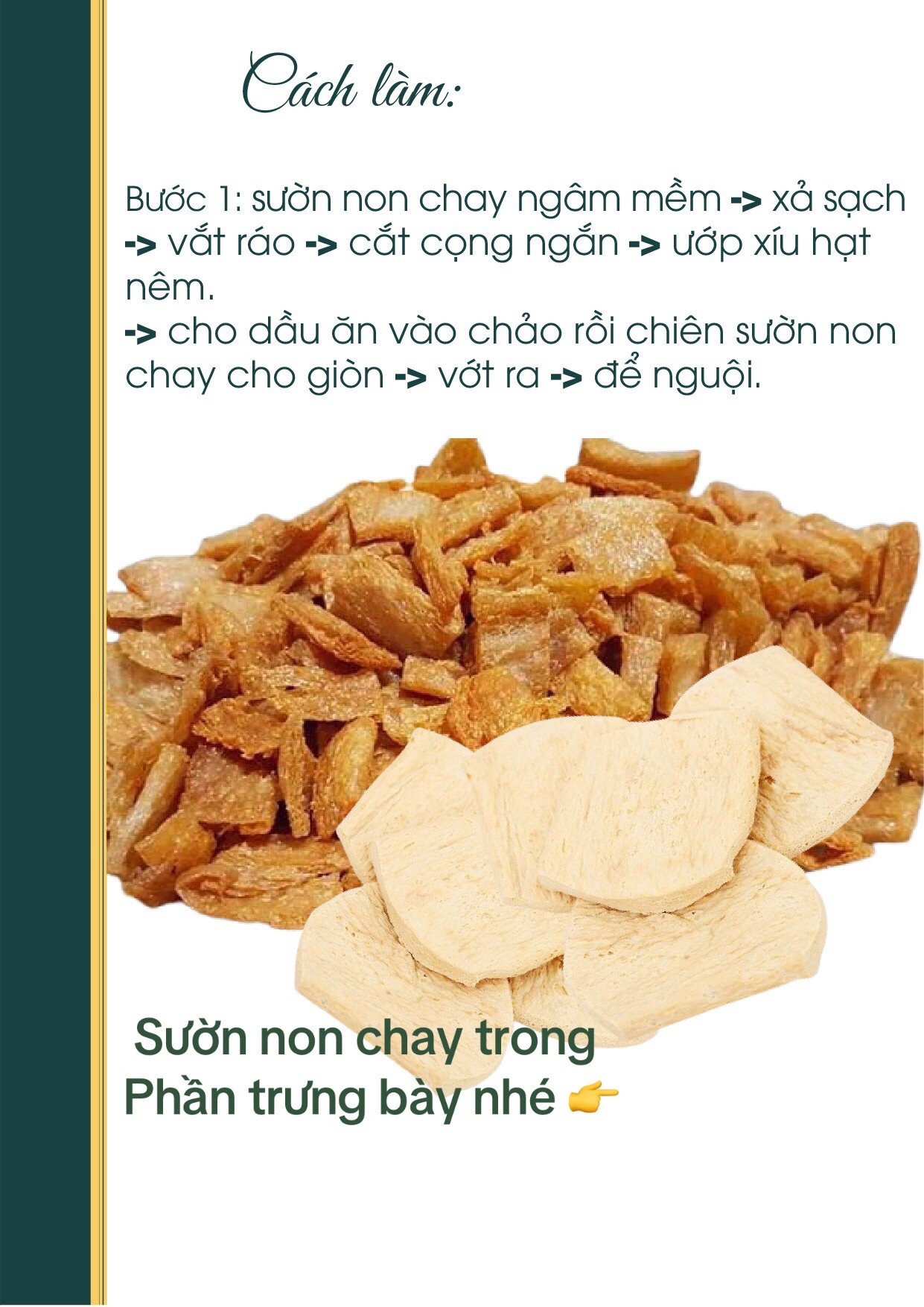 Công thức nấu ăn chay món: sườn chay chiên lắc sả tắc