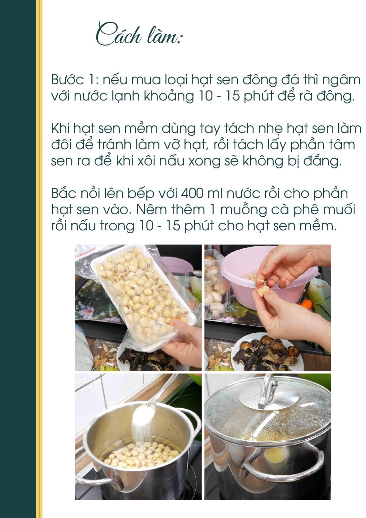 Công thức nấu ăn chay món: xôi mặn chay