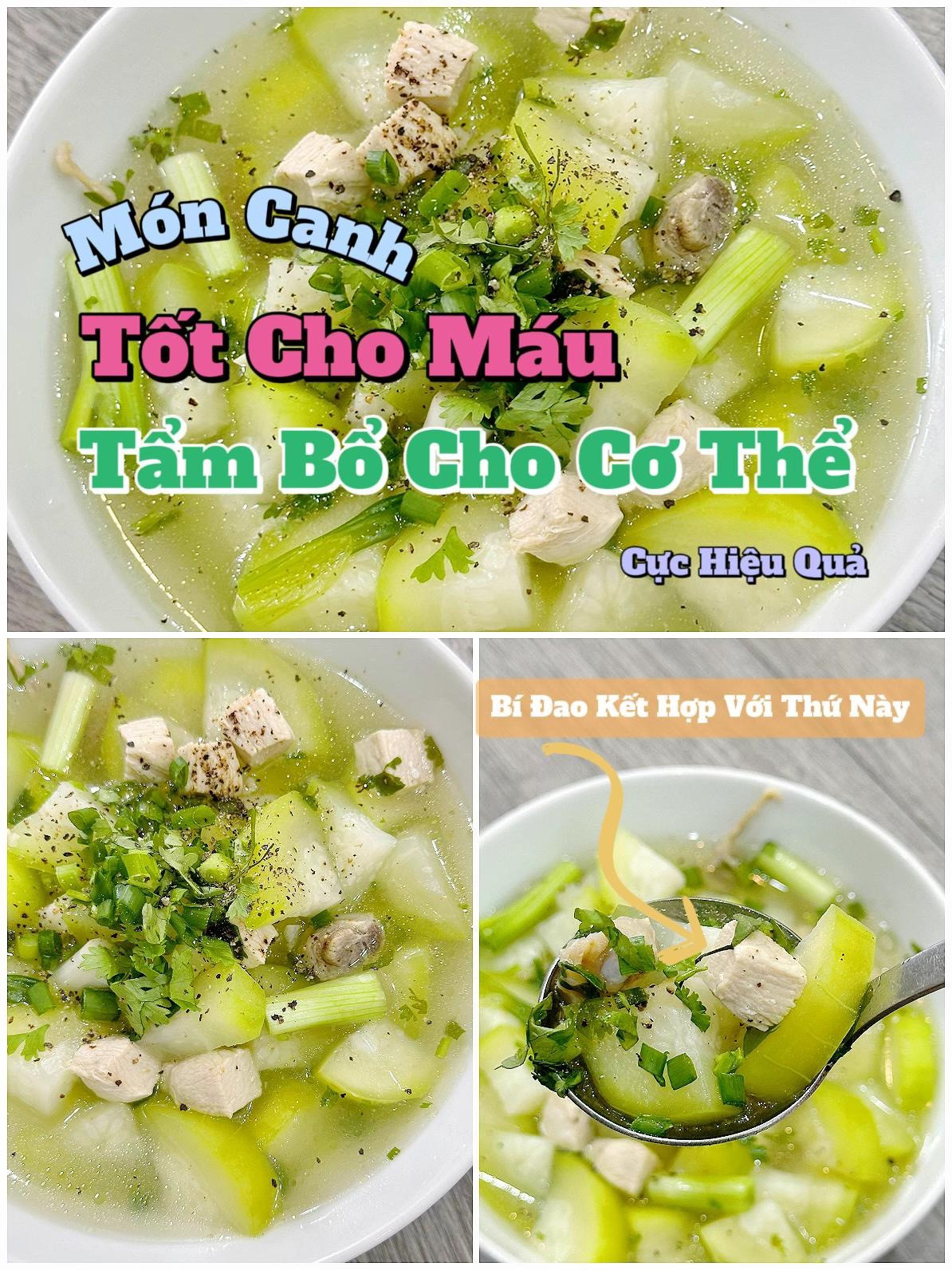 công thức nấu canh bí đao thịt gà