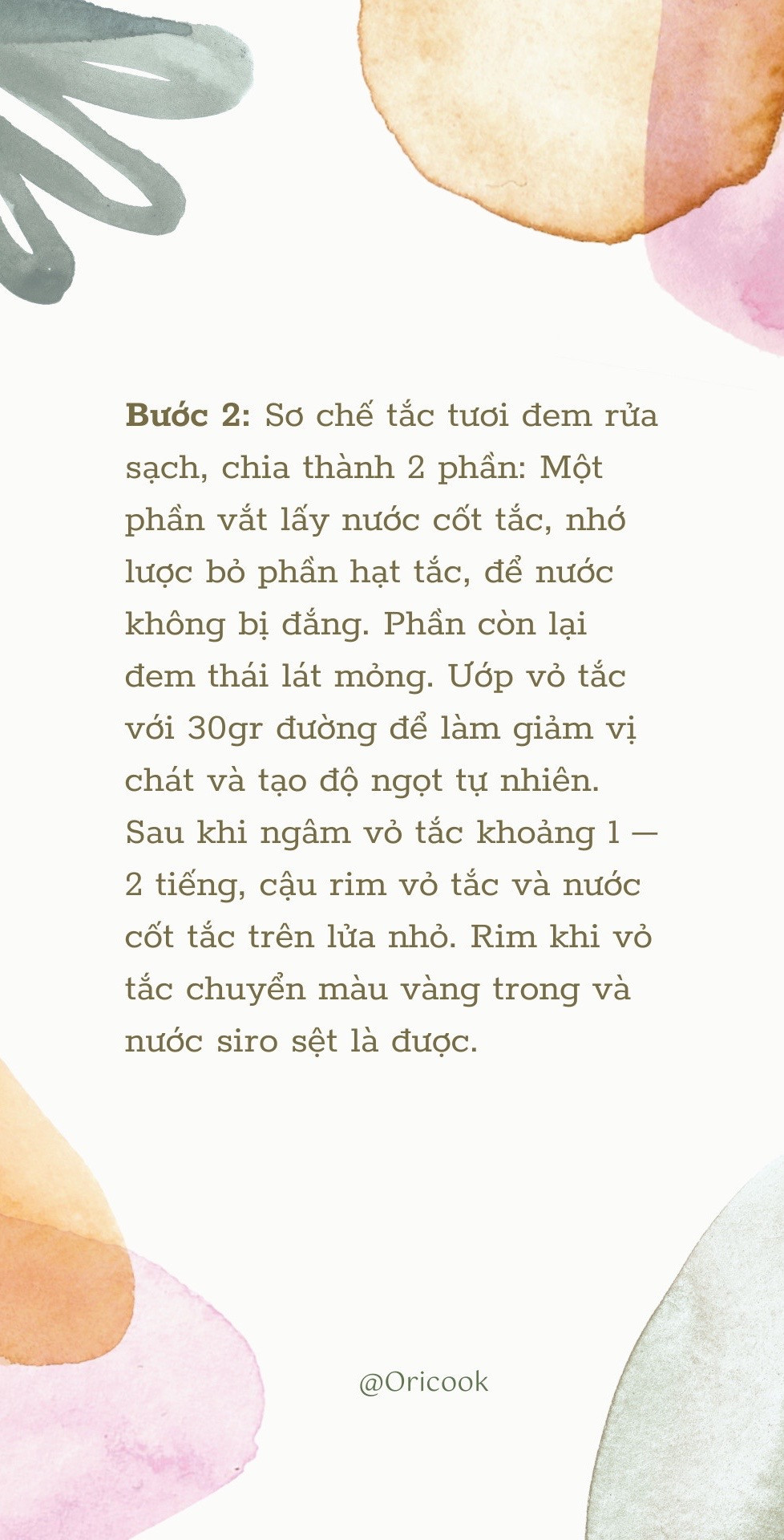 Công thức nước dừa tắc: