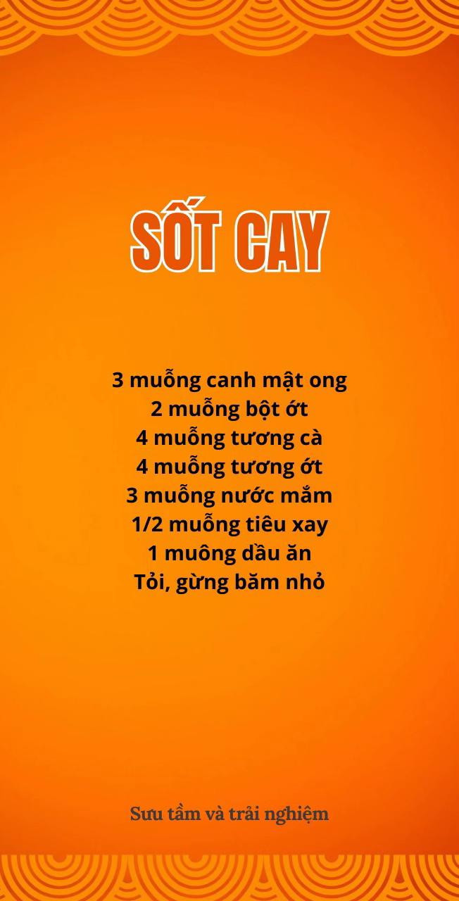 Công thức sốt gà chiên