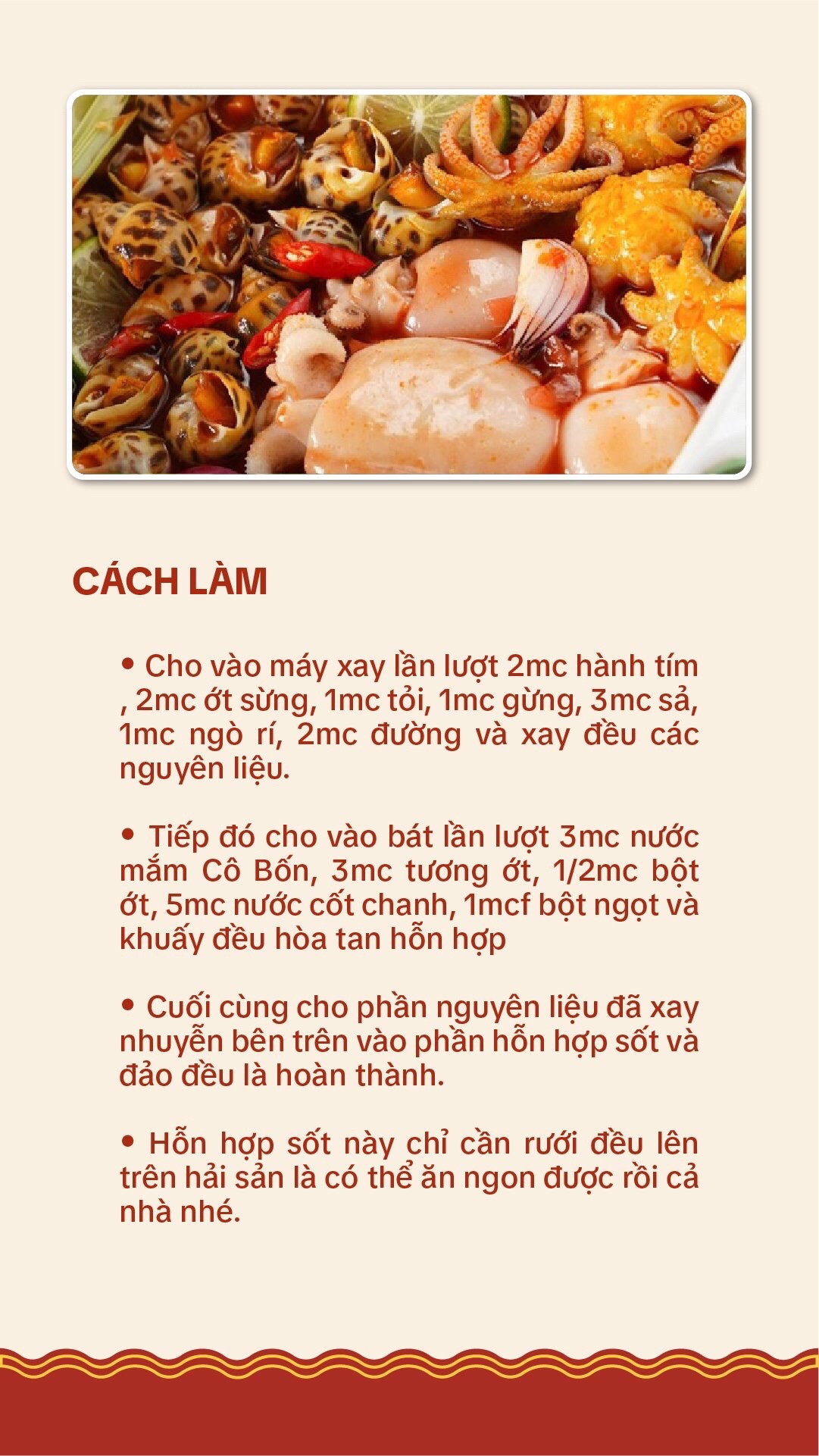 Công thức sốt thái hải sản đơn giản dễ làm.