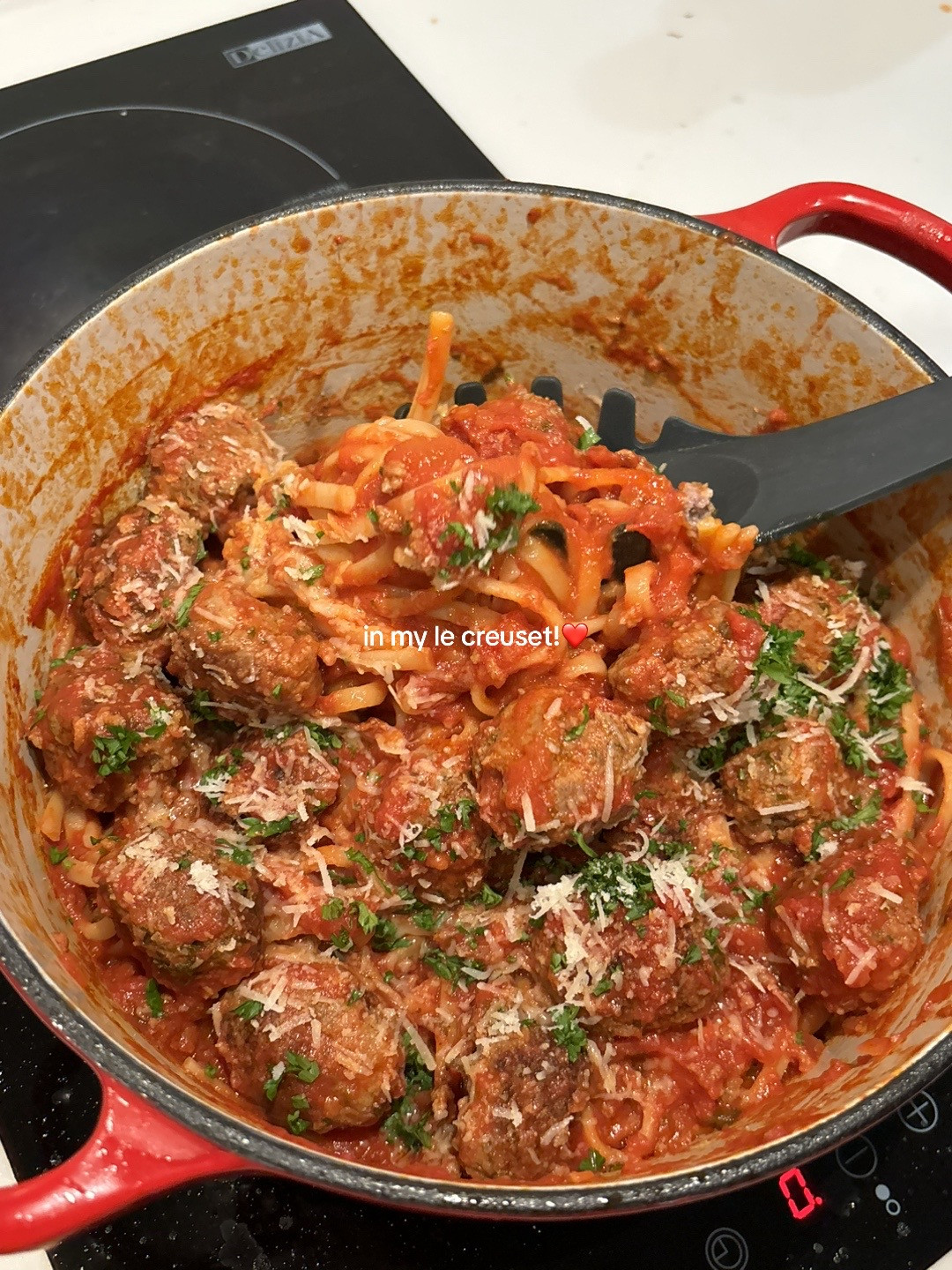 cook dinner with me spaghetti meatballs