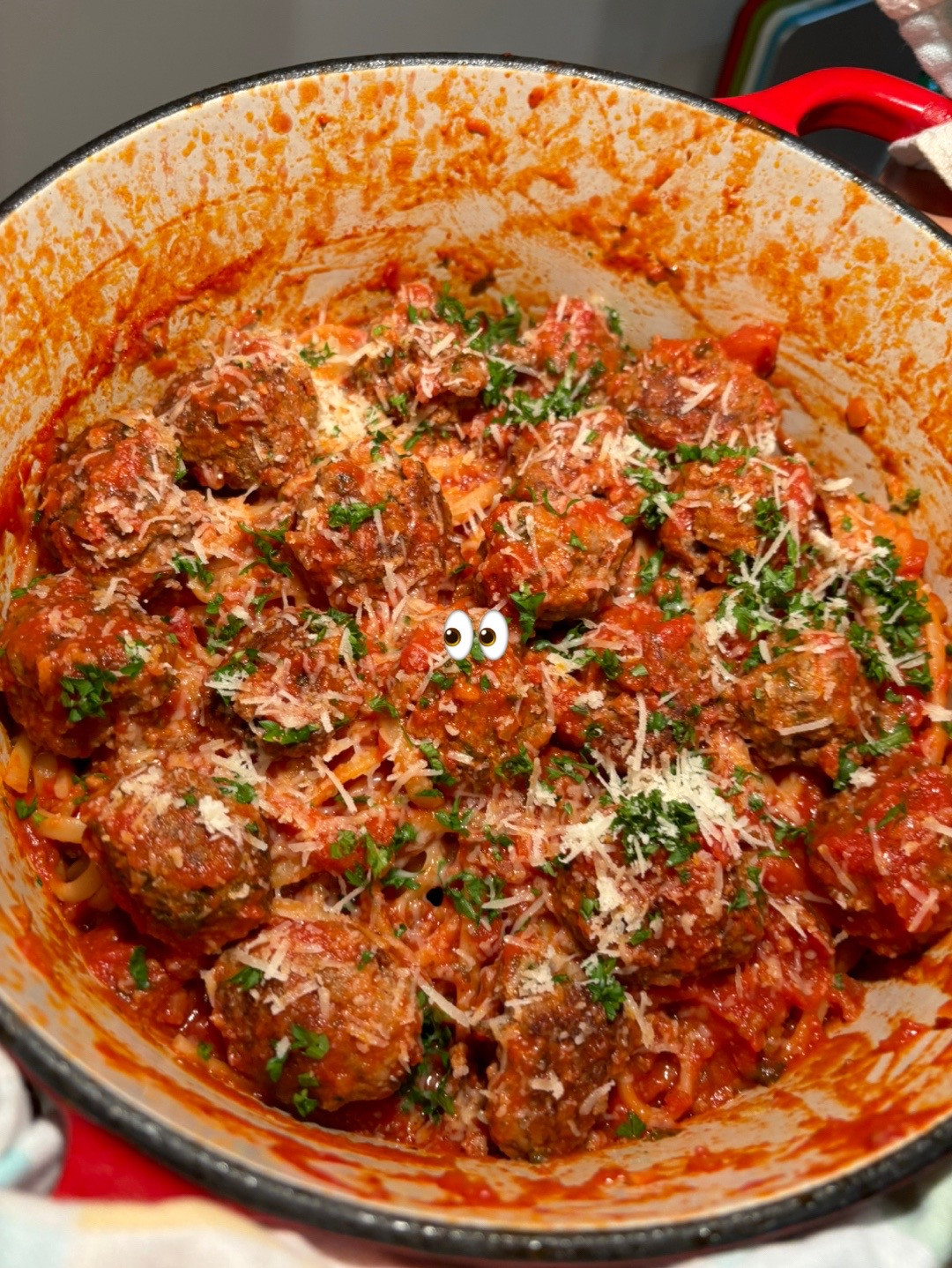 cook dinner with me spaghetti meatballs