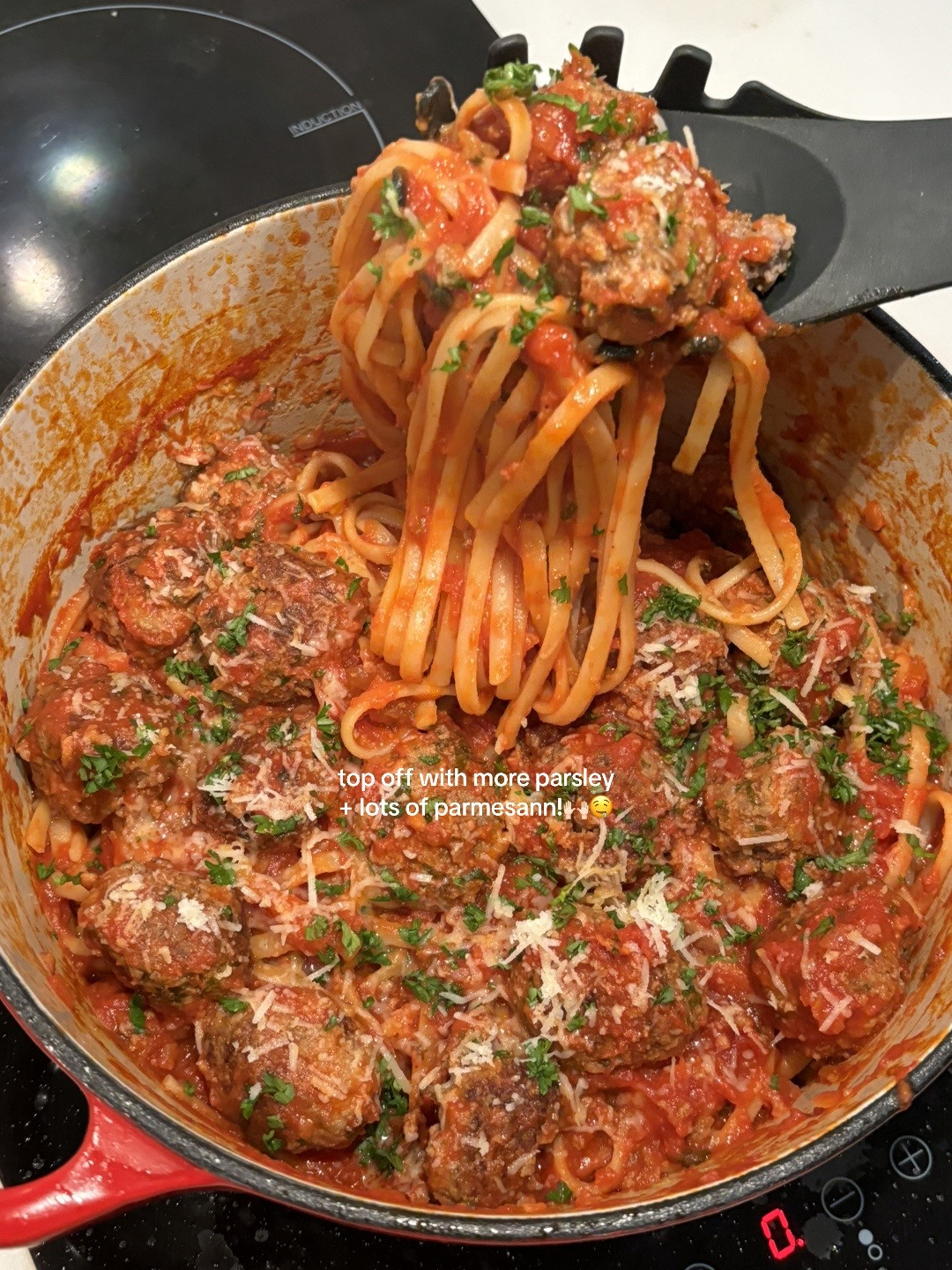 cook dinner with me spaghetti meatballs