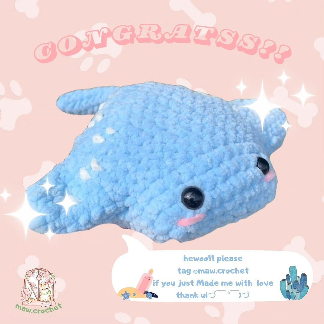 crochet beginner free pattern maw stringray plushie