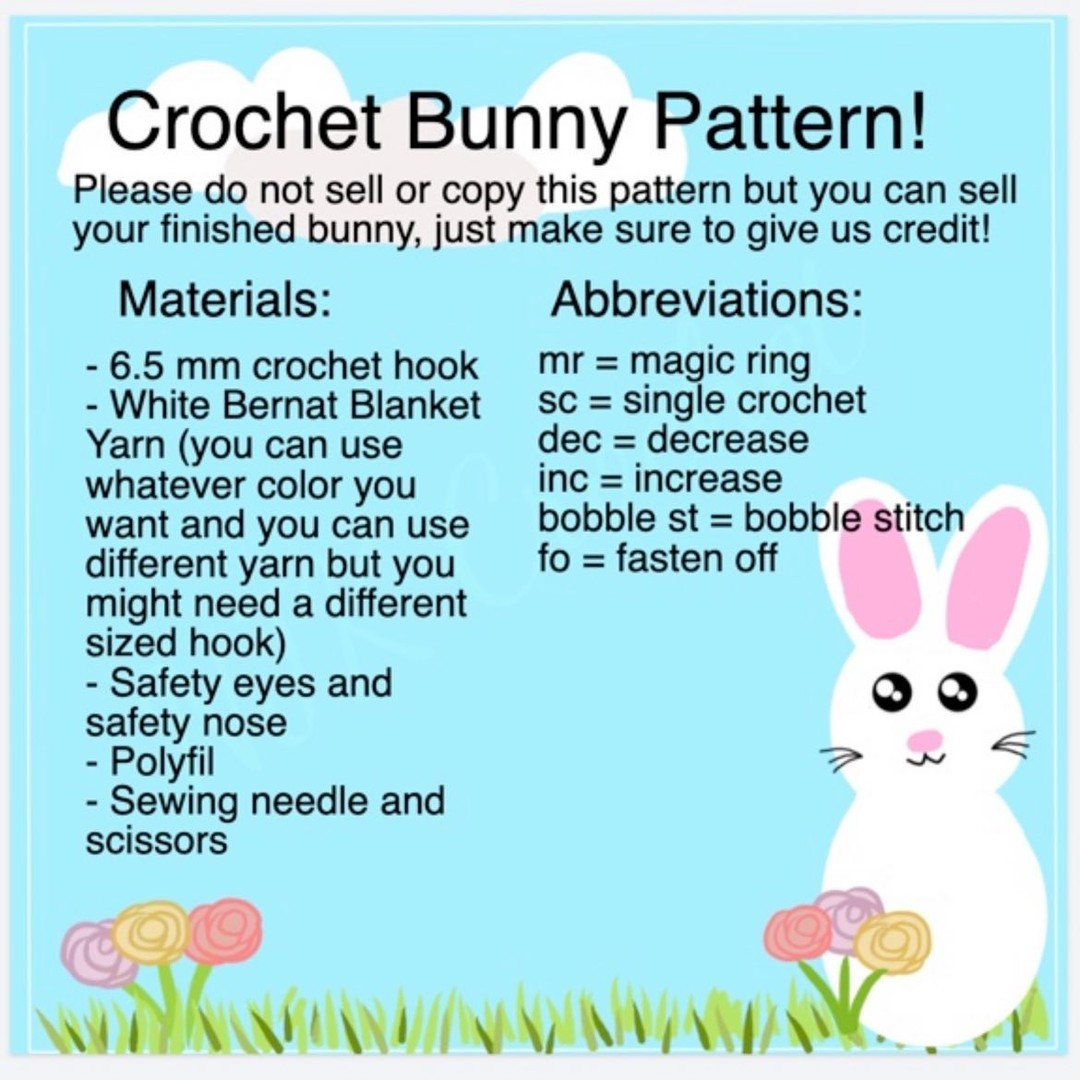 crochet bunny pattern